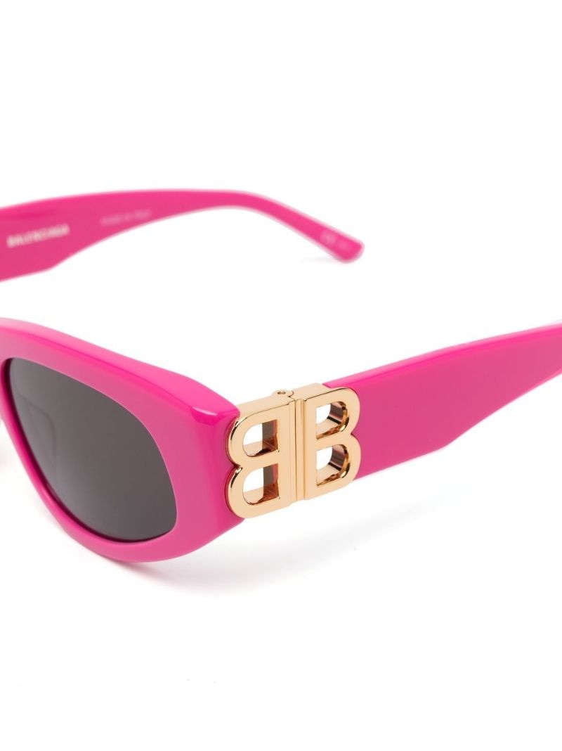 Pink Bb Rectangular Sunglasses