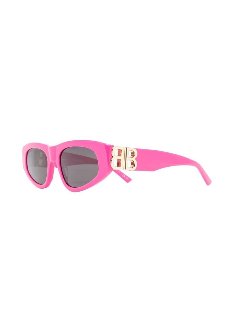 Pink Bb Rectangular Sunglasses