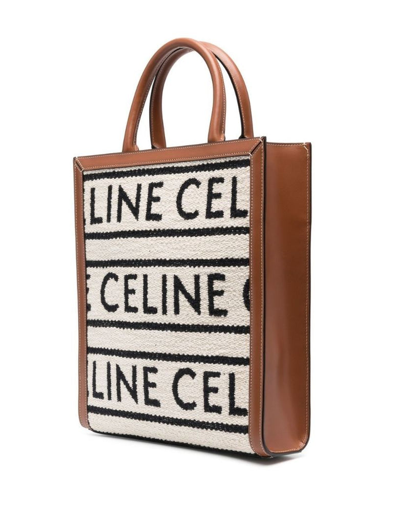 White Vertical Cabas Small Tote Bag