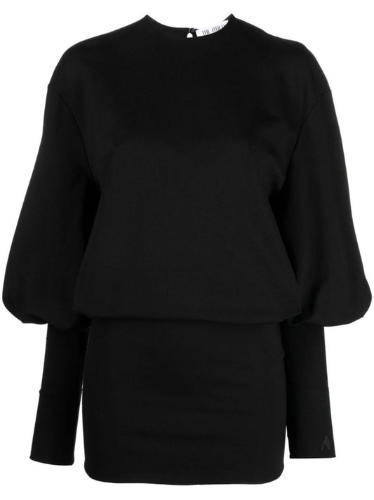 Black Karlie Puff Sleeve Mini Dress