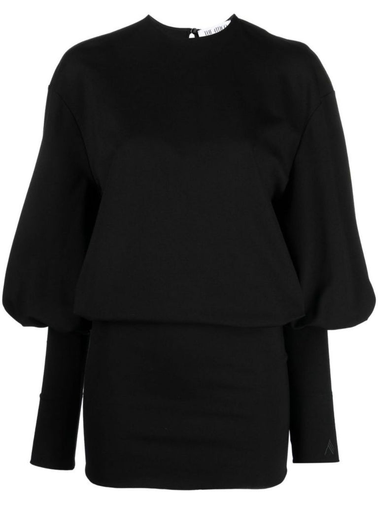Black Karlie Puff Sleeve Mini Dress