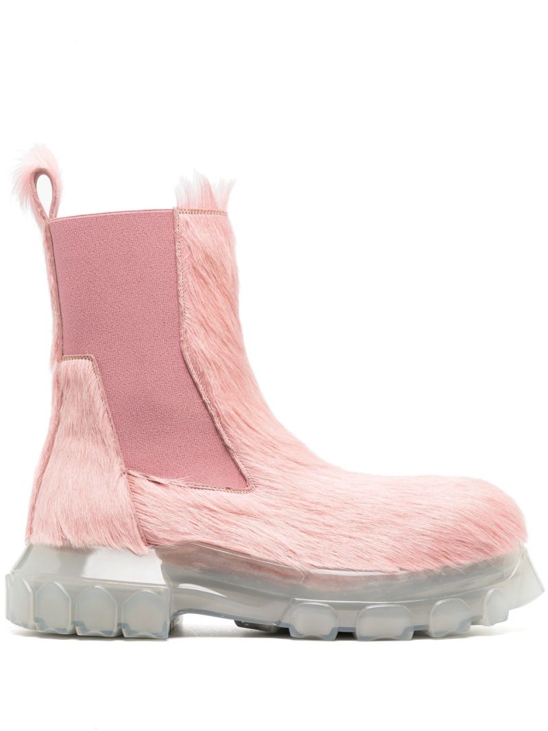 Pink Beatle Bozo Tractor Leather Chelsea Boots