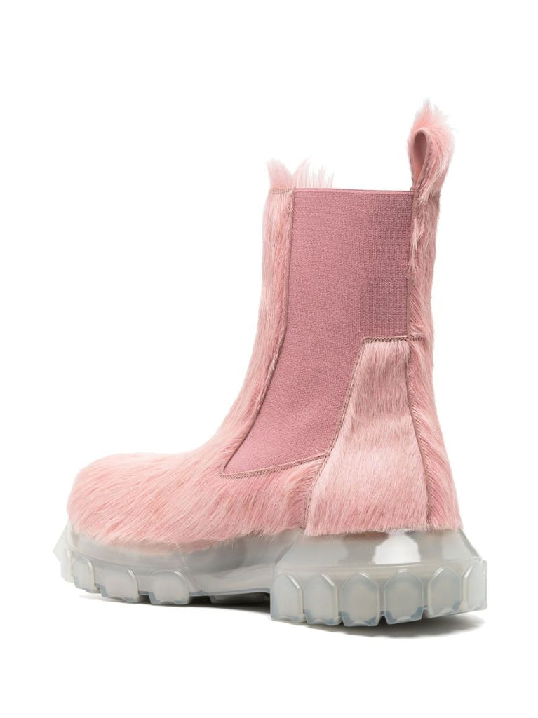 Pink Beatle Bozo Tractor Leather Chelsea Boots
