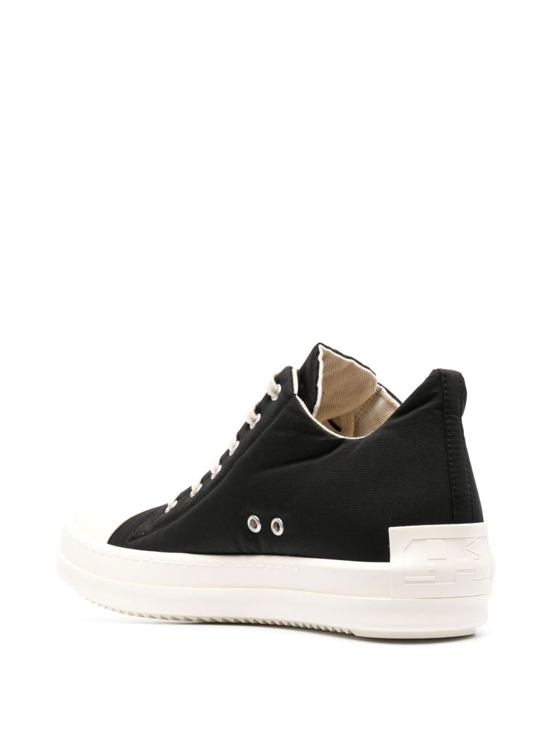 Black Mid-height Canvas Sneakers