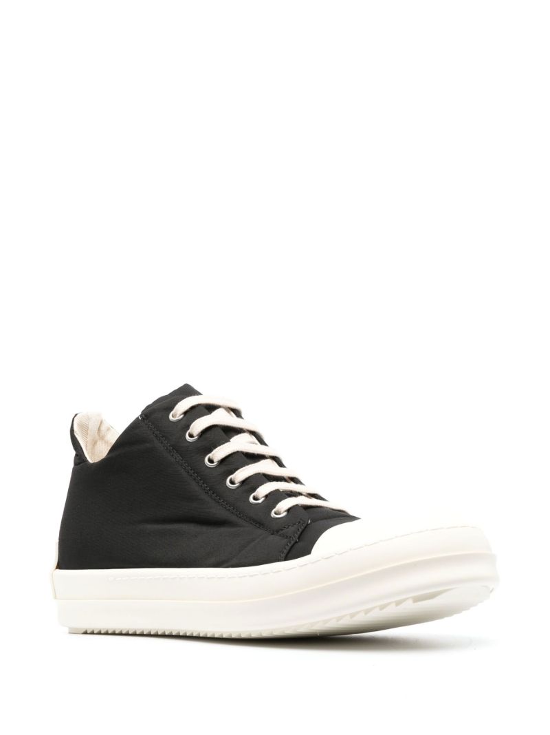 Black Mid-height Canvas Sneakers