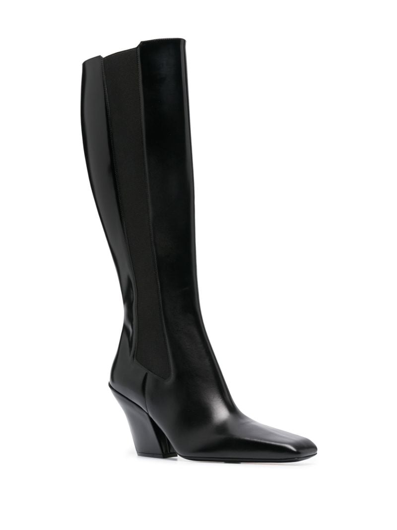 Black Stivale 95 Knee-high Leather Boots