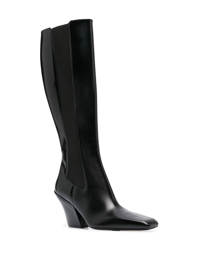 Black Stivale 95 Knee-high Leather Boots