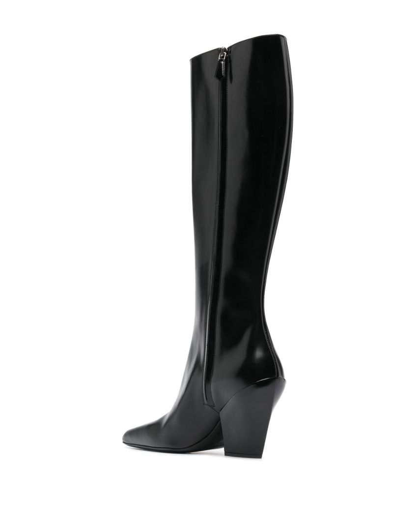 Black Stivale 95 Knee-high Leather Boots