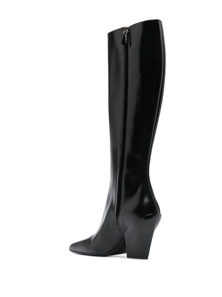 Black Stivale 95 Knee-high Leather Boots
