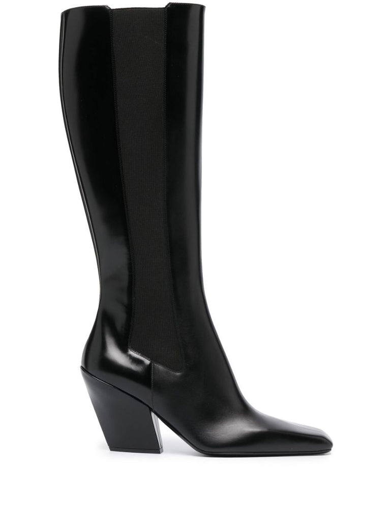 Black Stivale 95 Knee-high Leather Boots