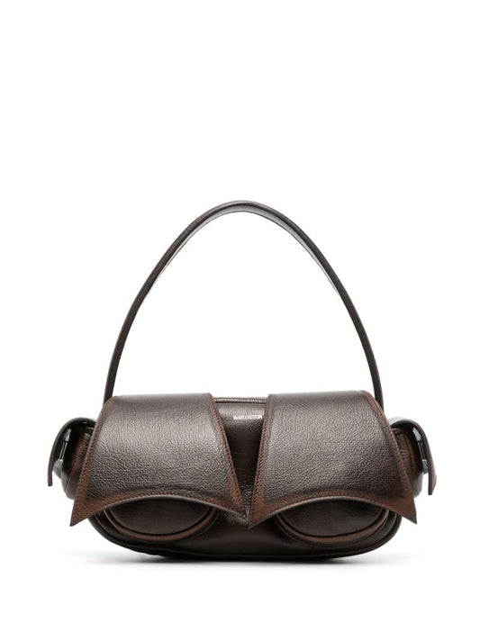 Brown Kikka 2 Leather Shoulder Bag