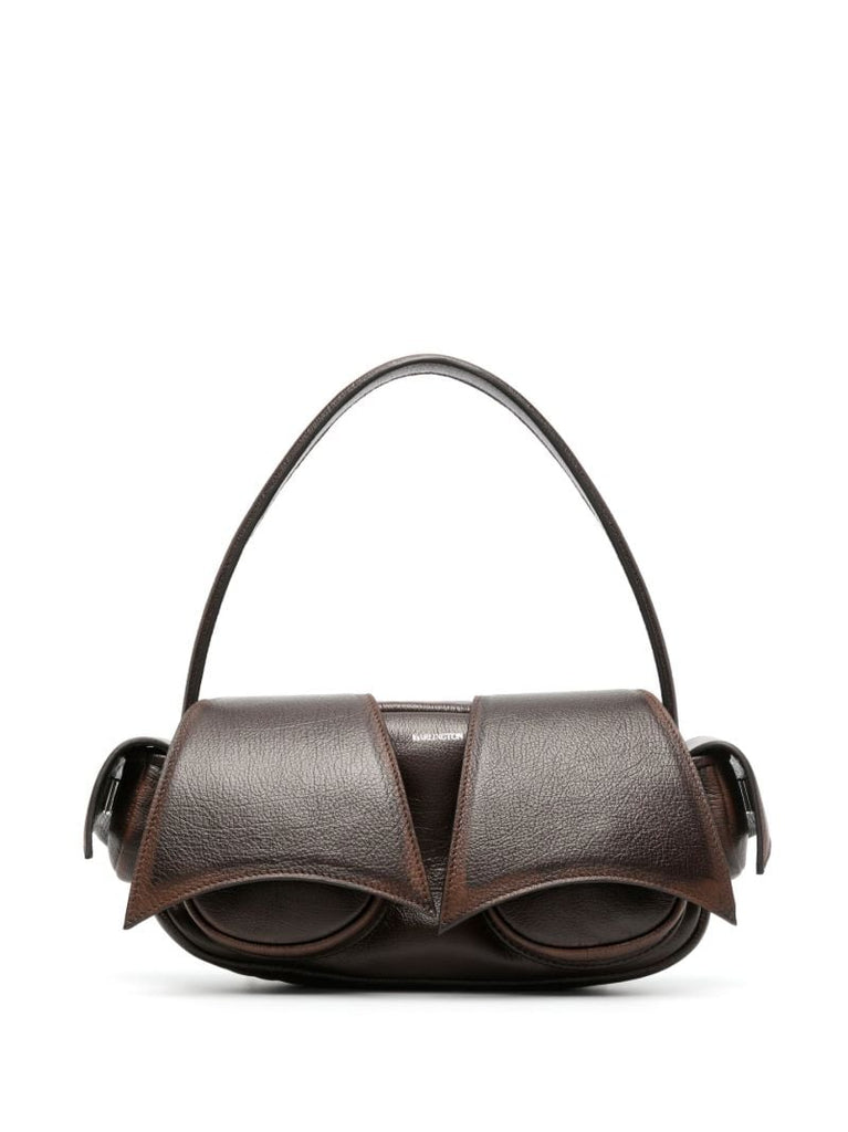 Brown Kikka 2 Leather Shoulder Bag