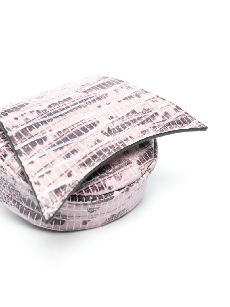Pink Kikki Lizard Effect Leather Mini Bag