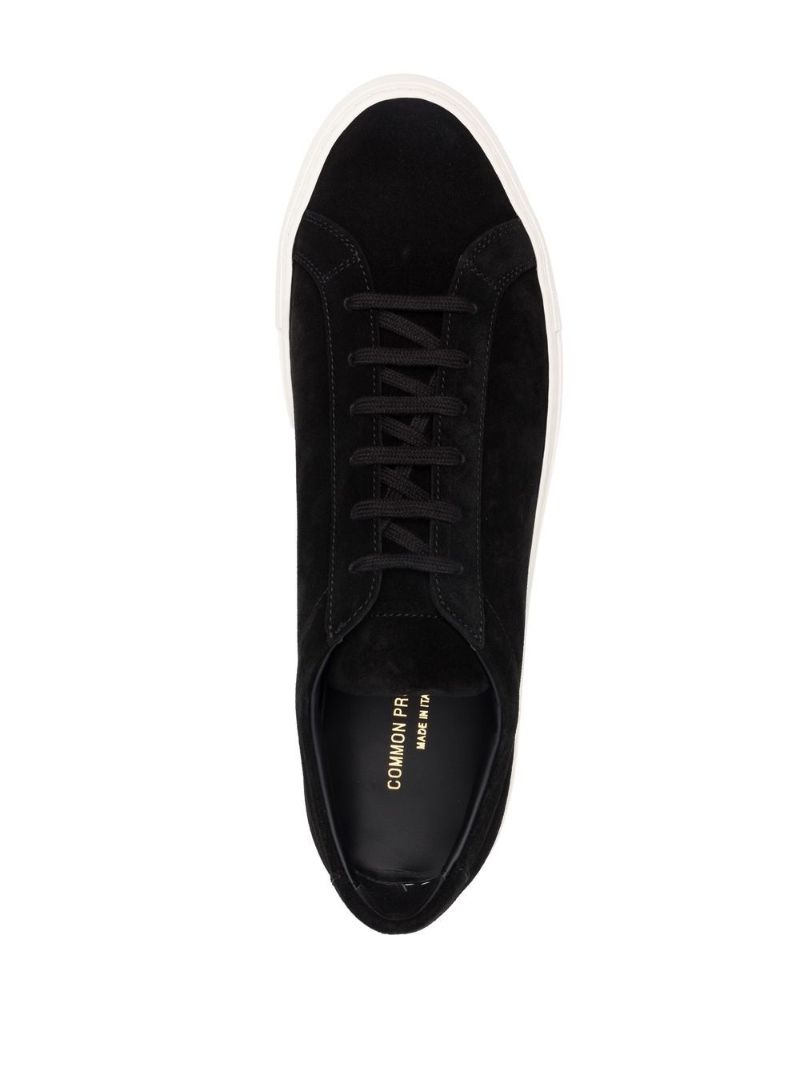 Black Achilles Low Top Suede Sneakers