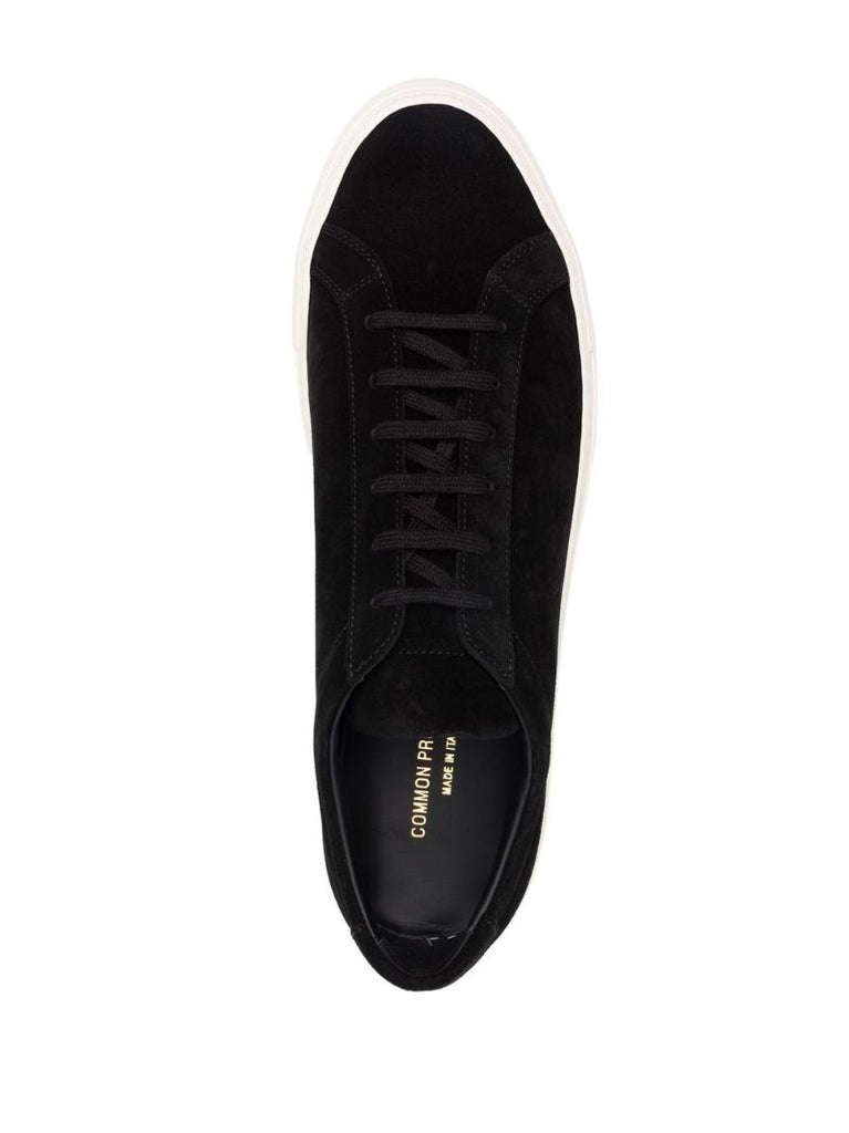 Black Achilles Low Top Suede Sneakers