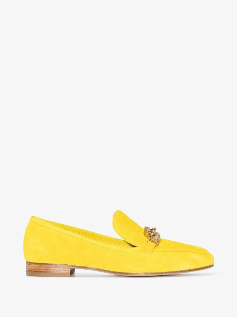 Yellow Jessa Suede Loafers