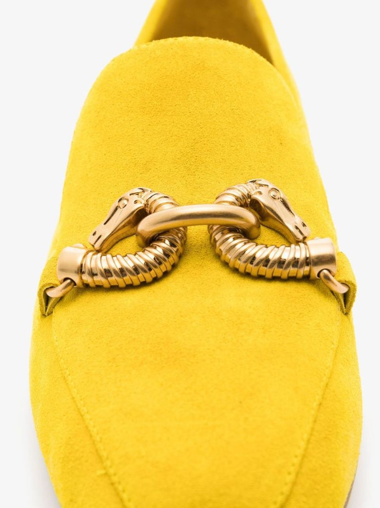 Yellow Jessa Suede Loafers