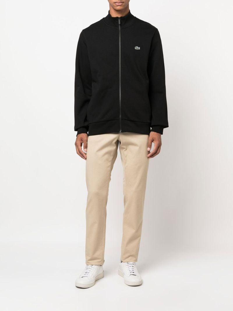 Black Logo Patch Zipped Sweatshirt