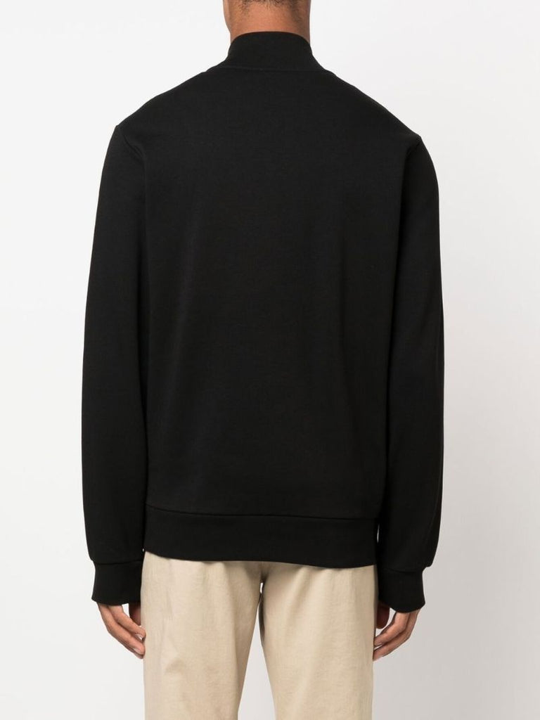 Black Logo Patch Zipped Sweatshirt