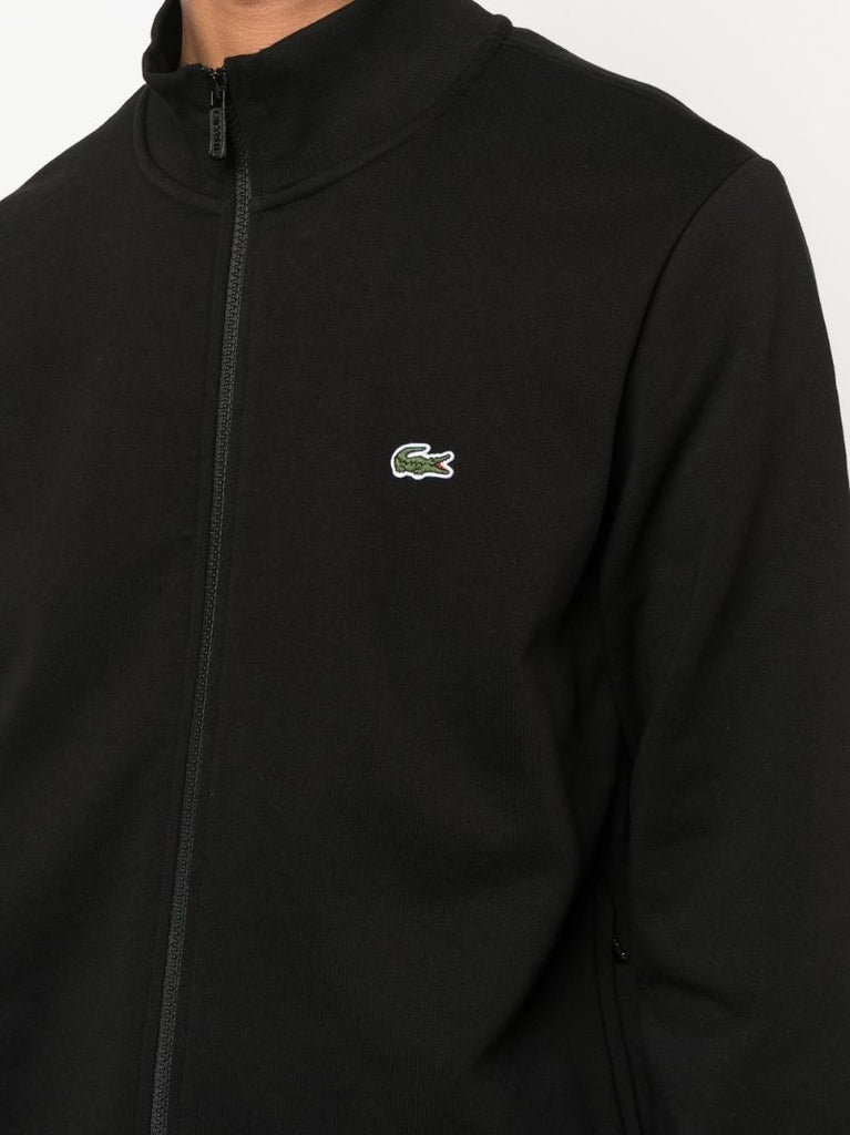 Black Logo Patch Zipped Sweatshirt