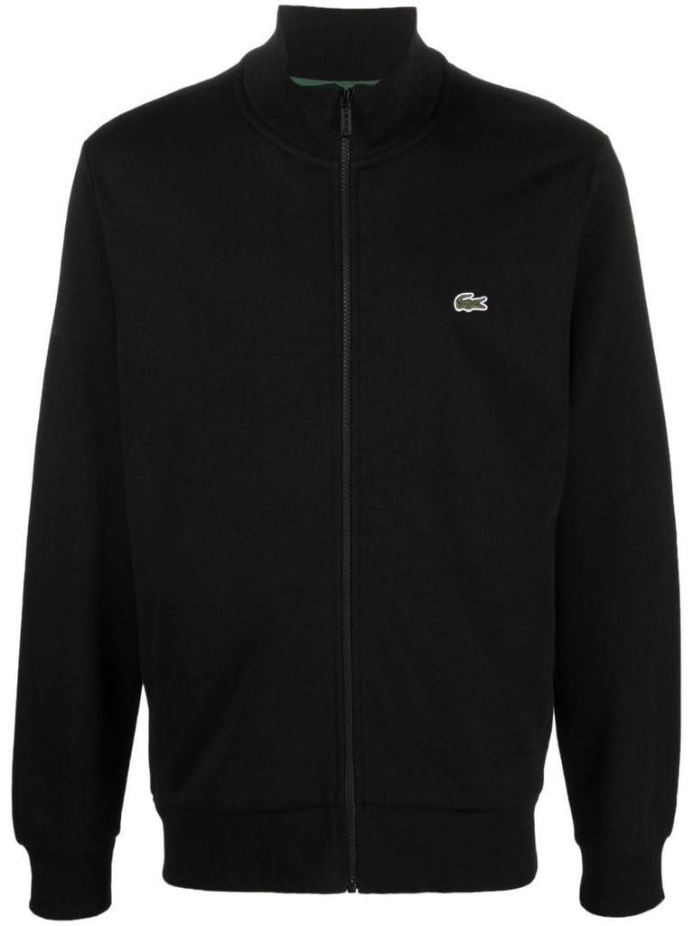 Black Logo Patch Zipped Sweatshirt