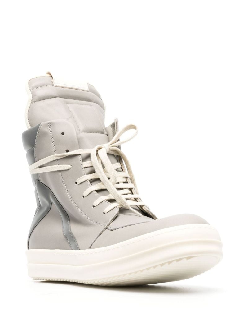 Grey Geobasket High-top Leather Sneakers