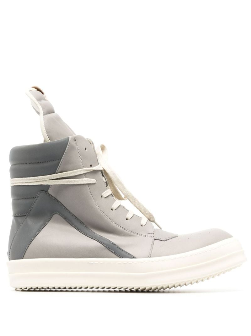 Grey Geobasket High-top Leather Sneakers