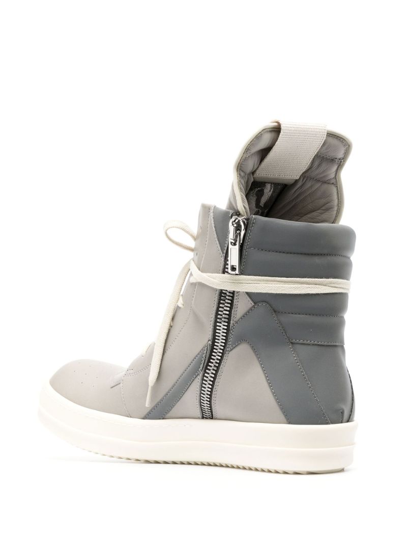 Grey Geobasket High-top Leather Sneakers