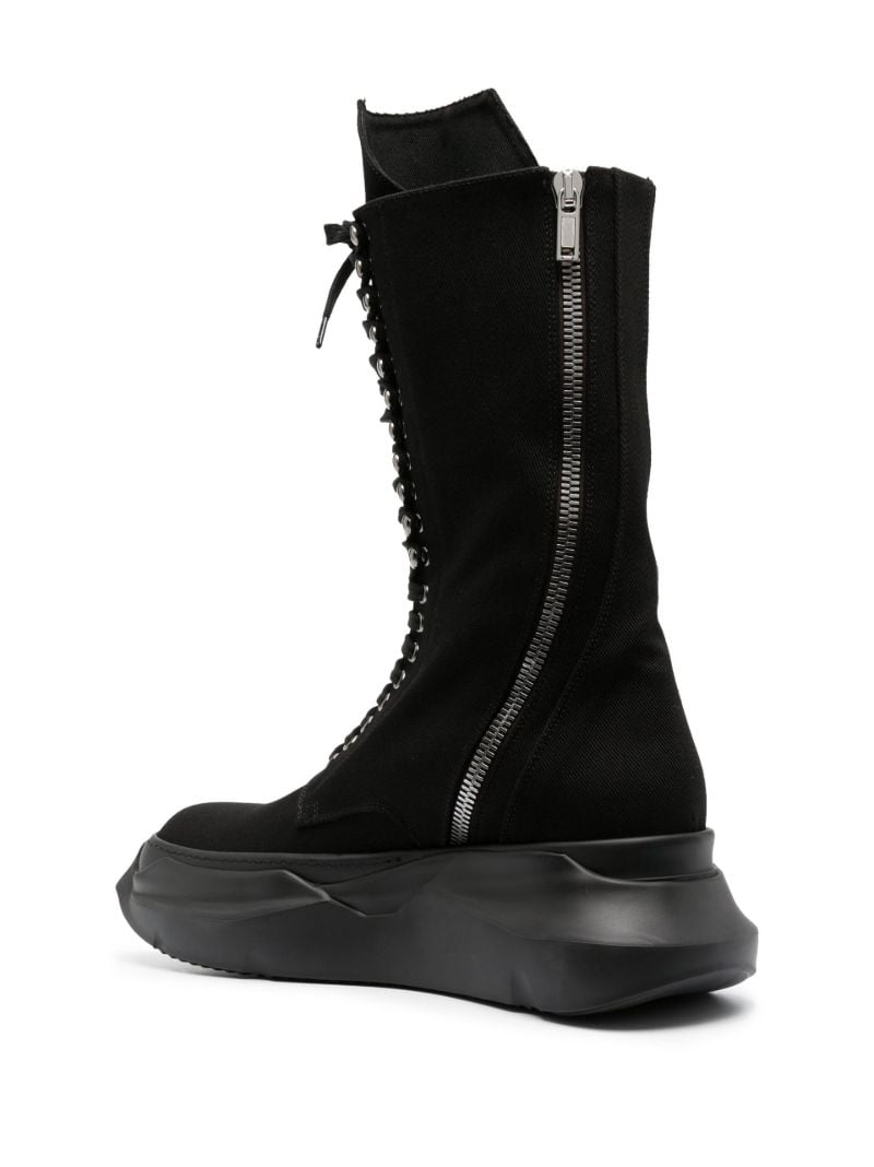 Black Army Abstract Twill Boots
