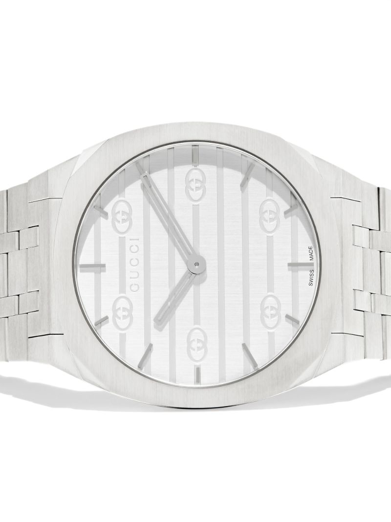 Stainless Steel Gucci 25h Watch