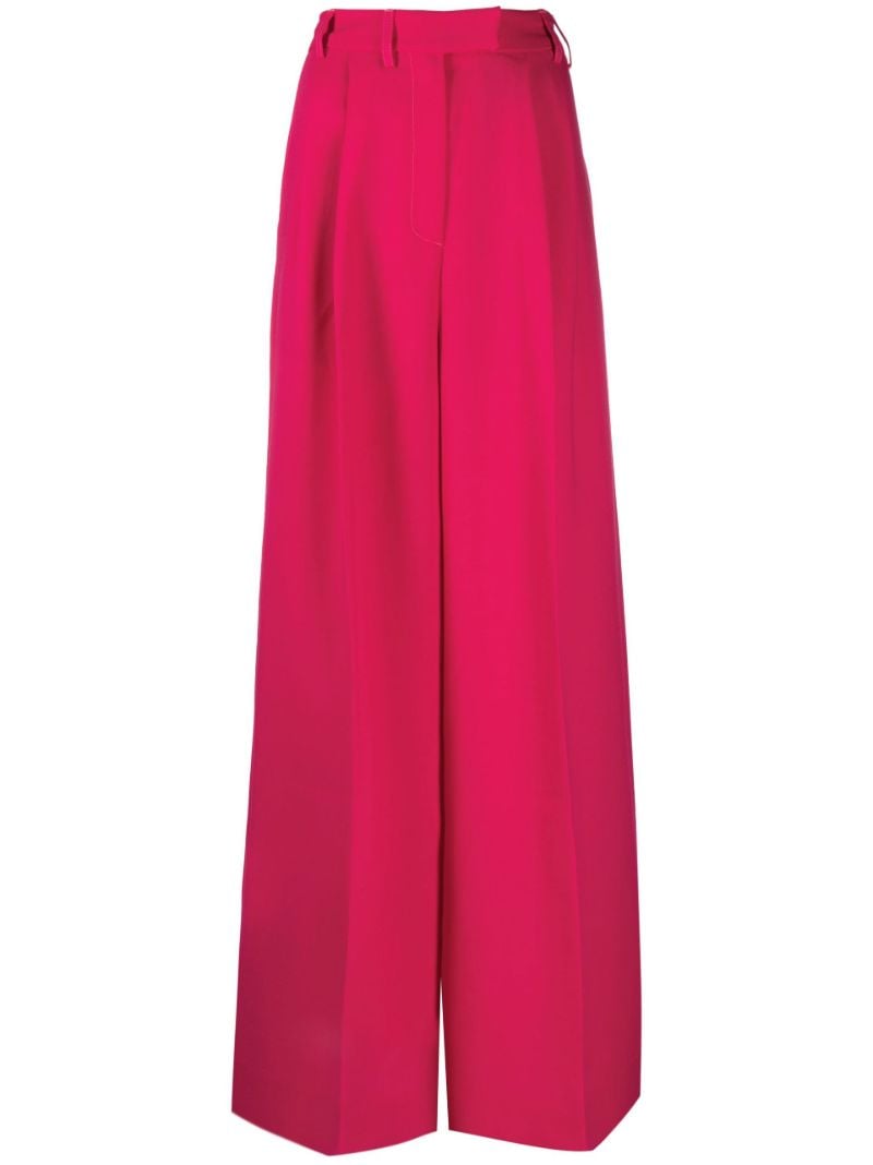 Pink Wide-leg Tailored Trousers