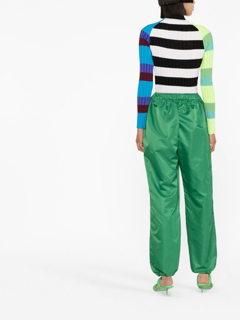 Multicolour Striped Ribbed Top