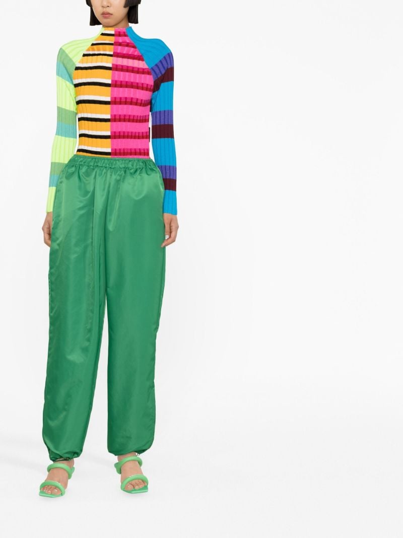 Multicolour Striped Ribbed Top