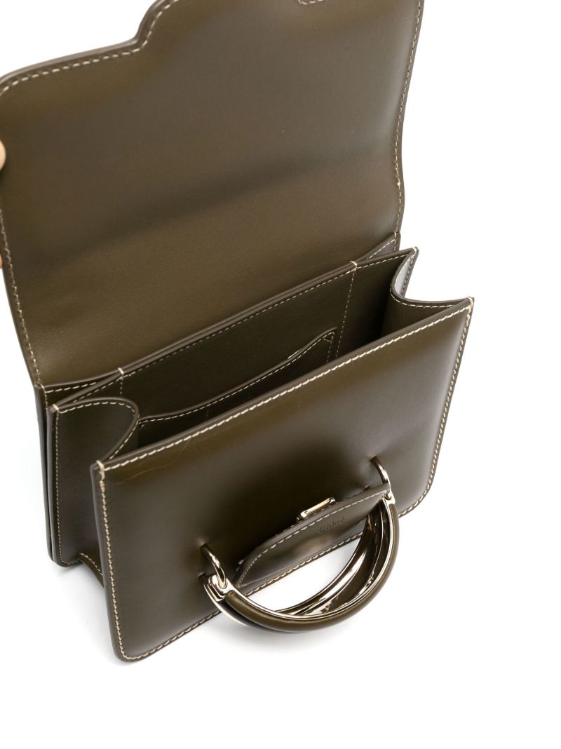 Green Katie Small Leather Cross Body Bag