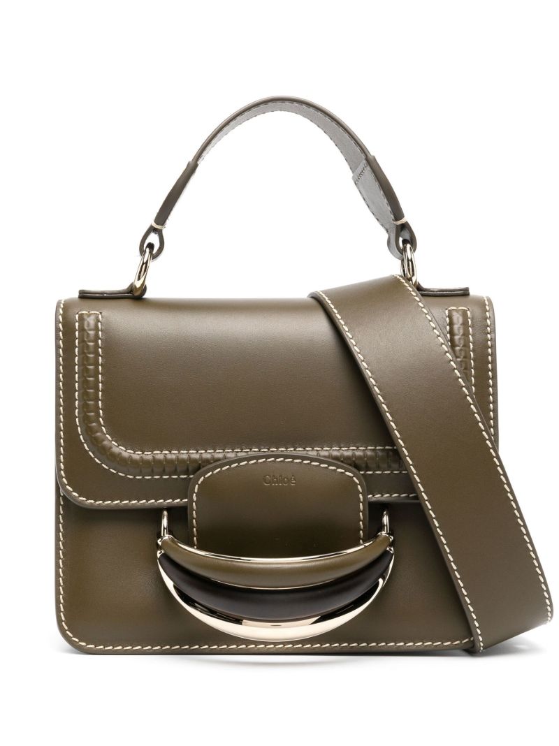 Green Katie Small Leather Cross Body Bag