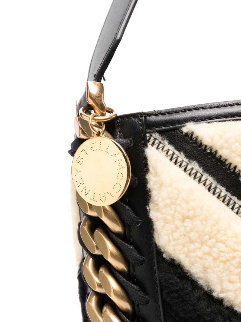 Black Stella Frayme Chevron Stripe Tote Bag