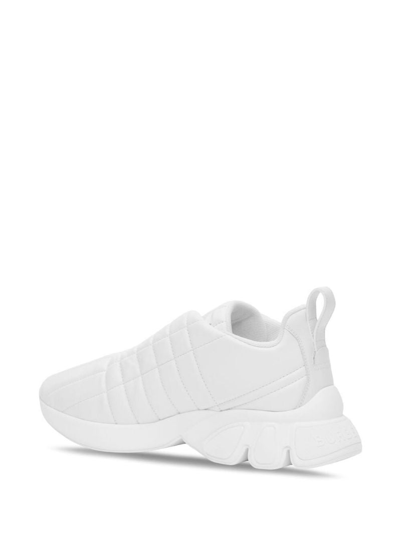 White Quilted Leather Classic Sneakers