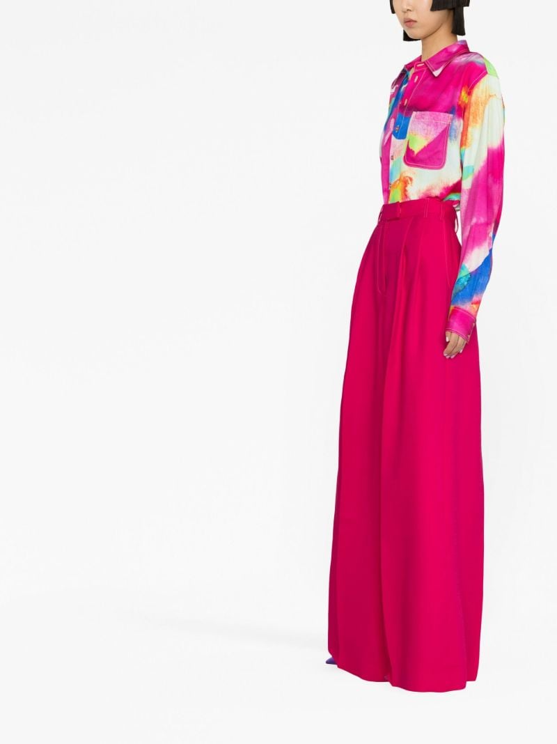 Pink Printed Long-sleeve Shirt