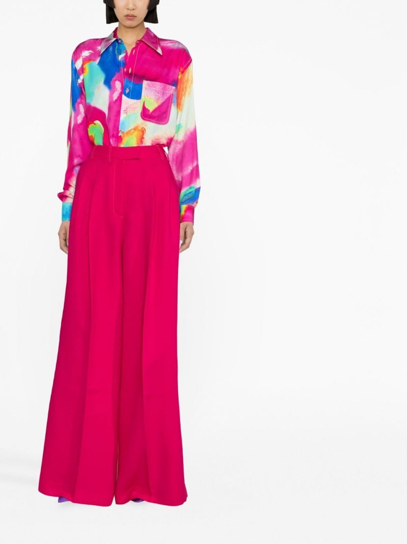 Pink Printed Long-sleeve Shirt