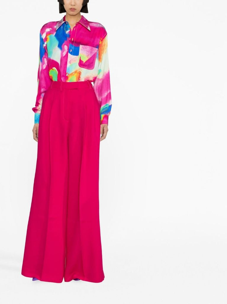 Pink Printed Long-sleeve Shirt