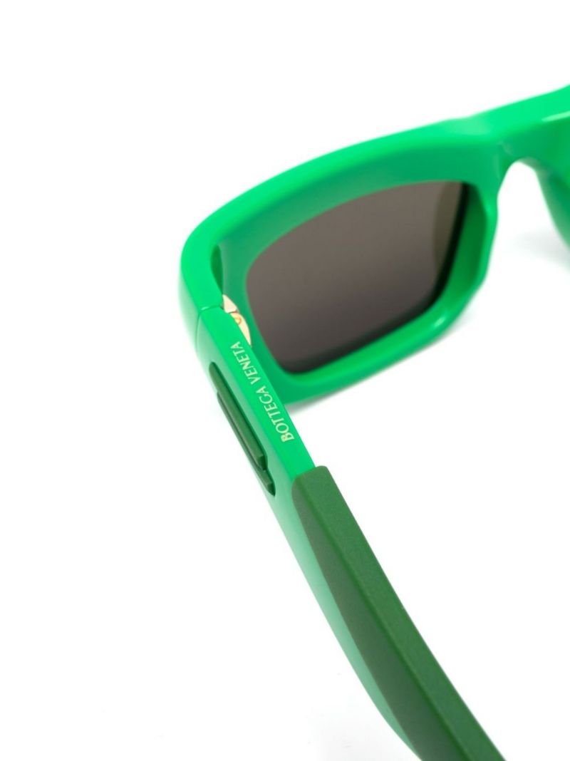 Green Sport Rectangle Sunglasses