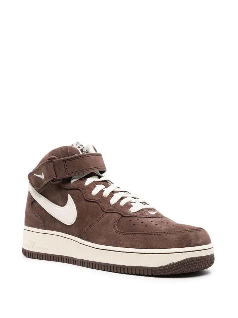 Brown Air Force 1 Mid '07 Suede Sneakers