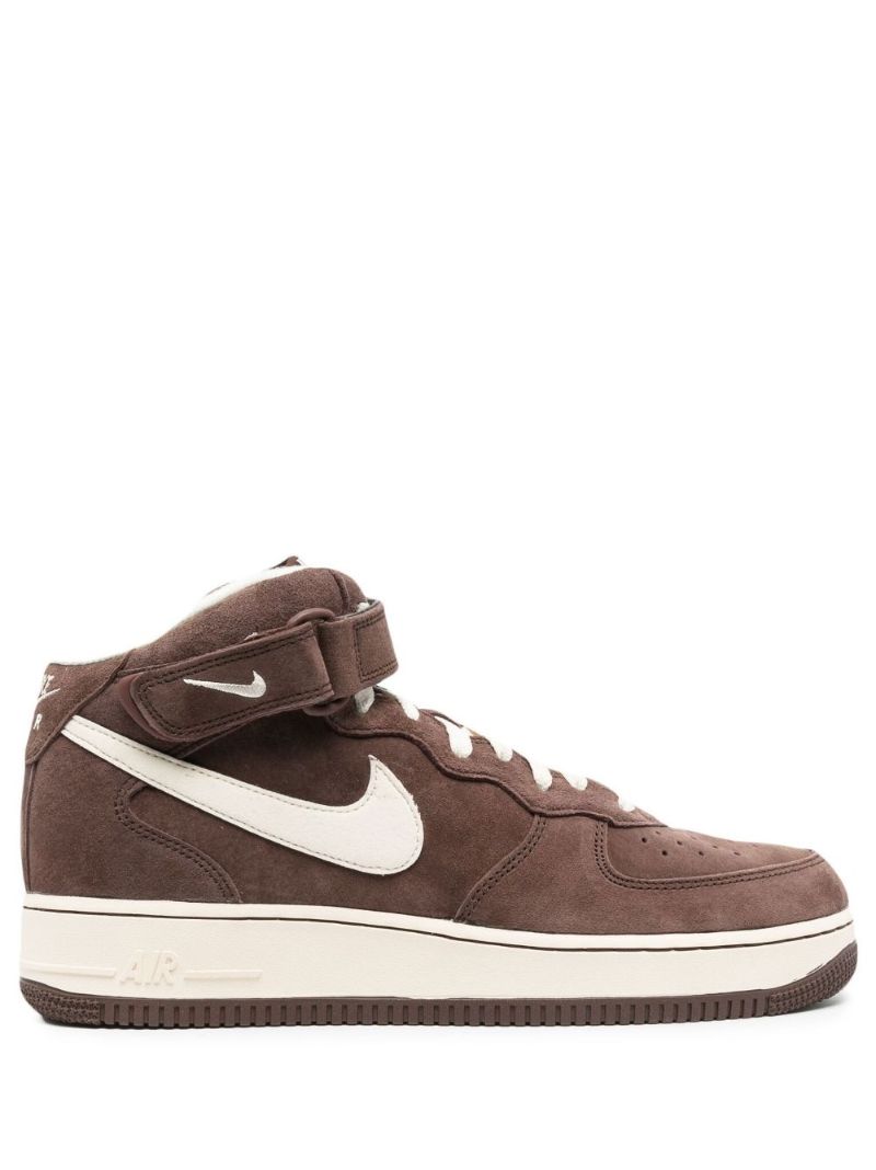 Brown Air Force 1 Mid '07 Suede Sneakers