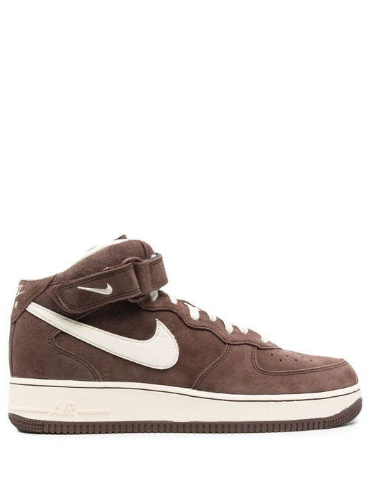 Brown Air Force 1 Mid '07 Suede Sneakers