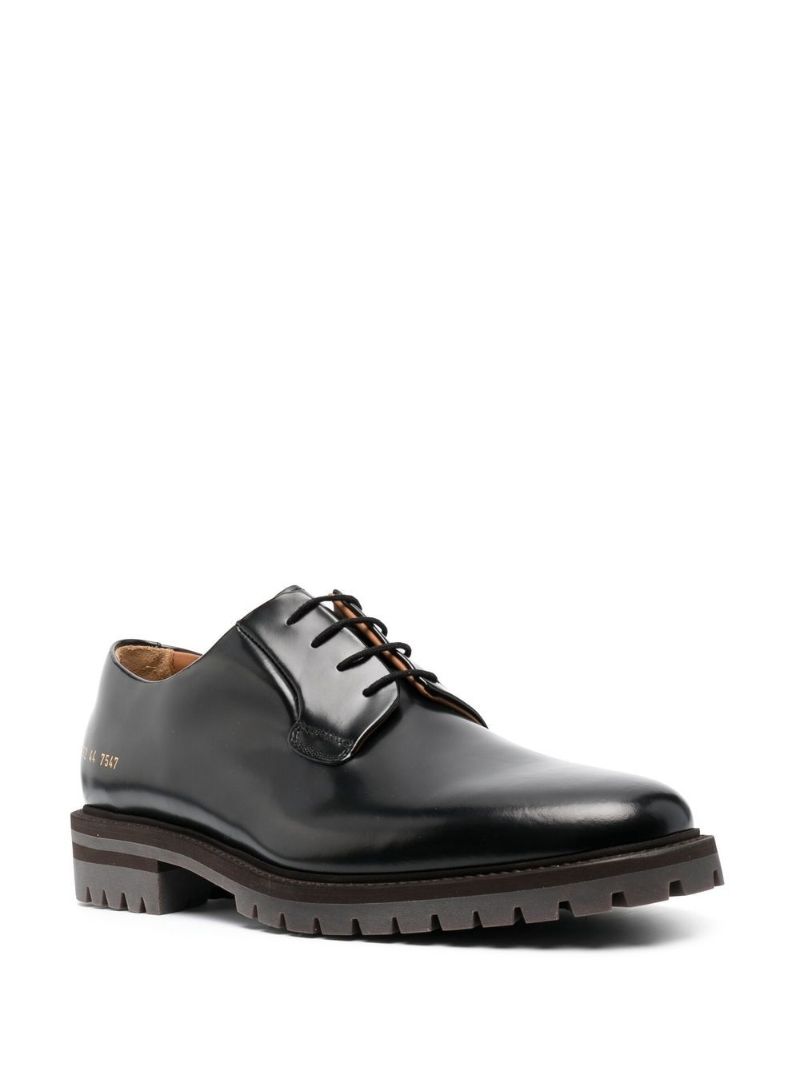 Black Leather Derby Shoes