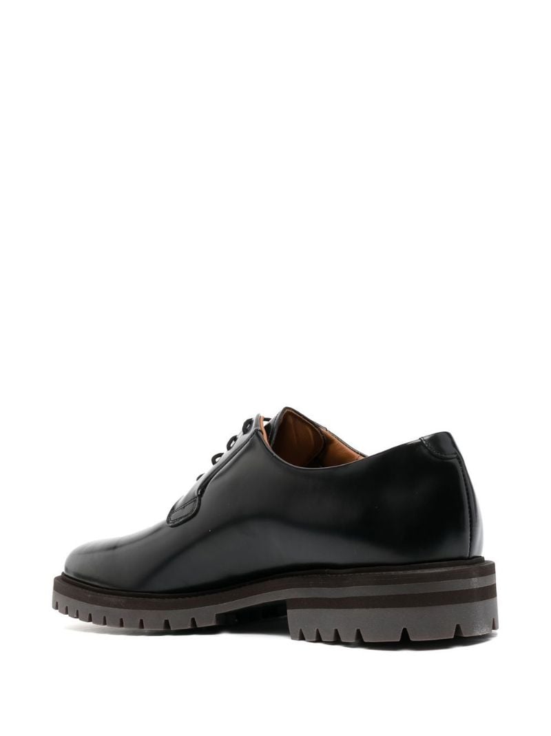 Black Leather Derby Shoes