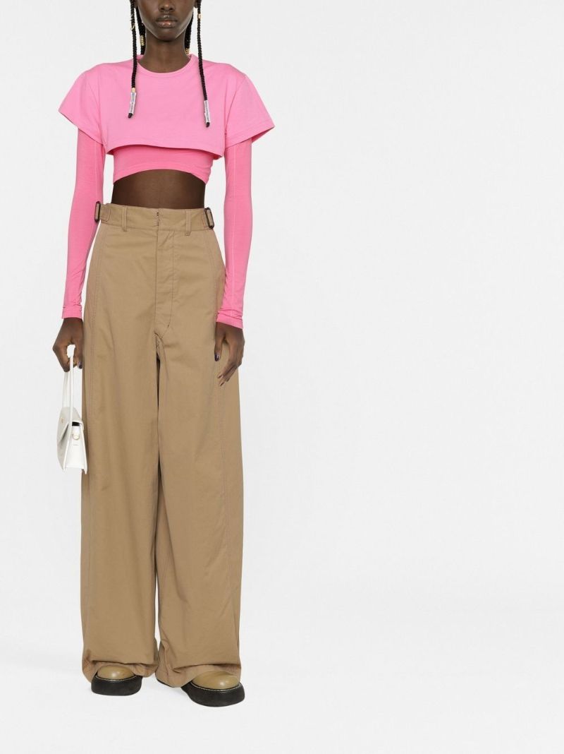 Pink Le Double Cropped T-shirt