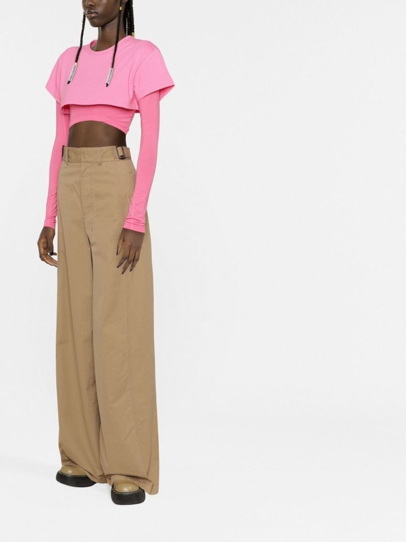 Pink Le Double Cropped T-shirt