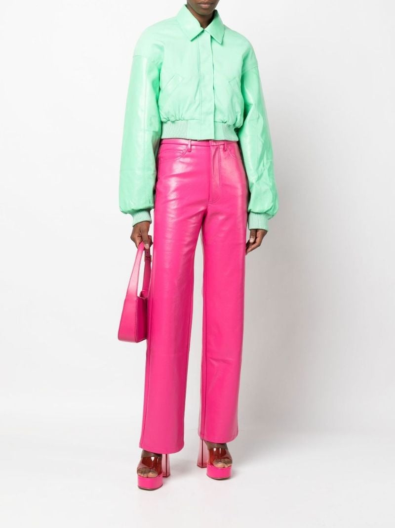 Pink Rotie Logo Embossed Trousers