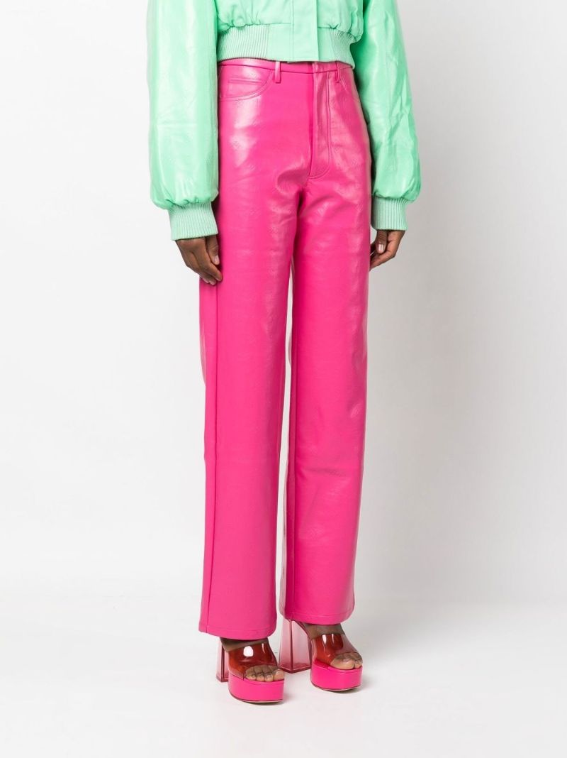 Pink Rotie Logo Embossed Trousers